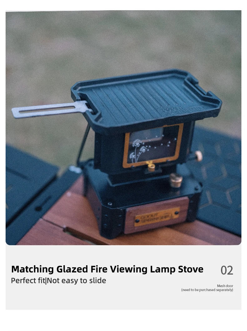 COOUT SPRINGHILL Outdoor Mini Grill Pan Lightweight Camping Portable Spider Oven Grill Pan with Scald Resistant Handles