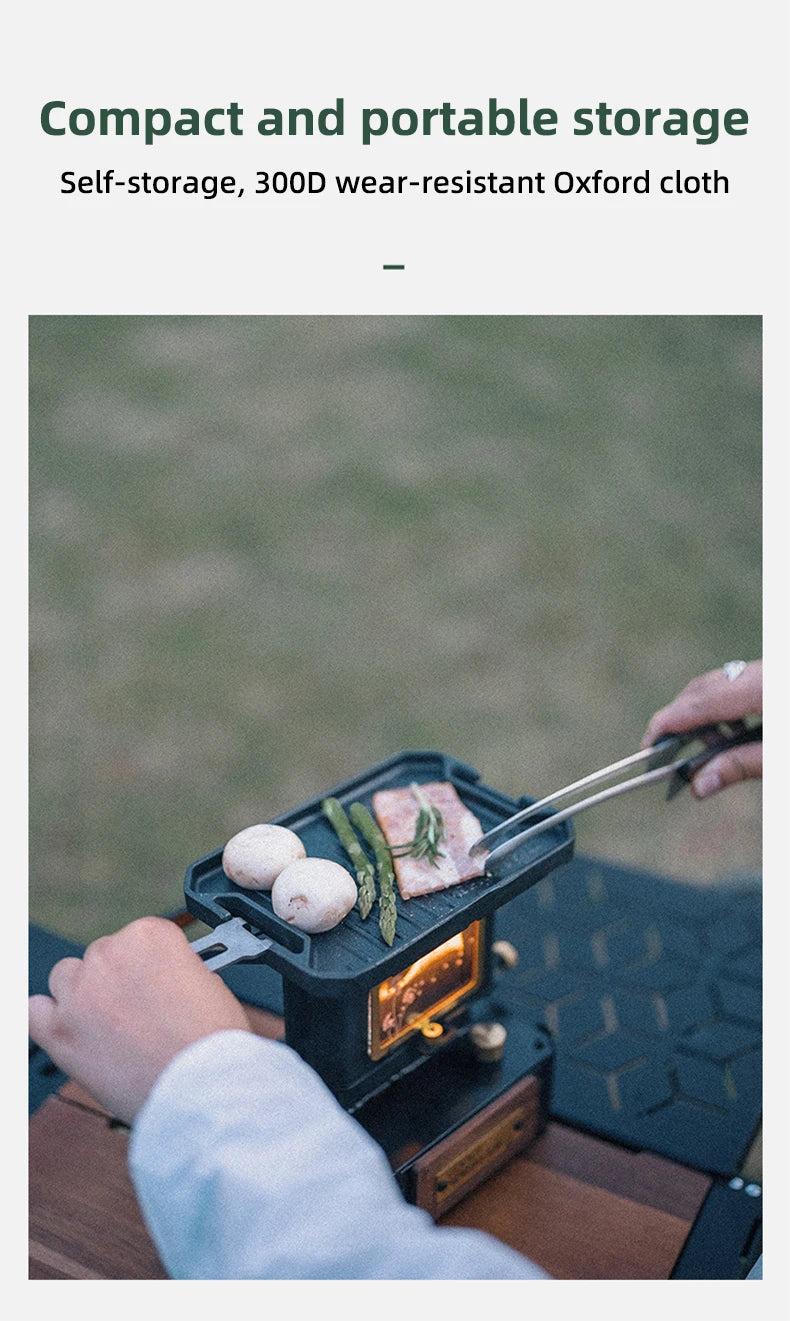 COOUT SPRINGHILL Outdoor Mini Grill Pan Lightweight Camping Portable Spider Oven Grill Pan with Scald Resistant Handles